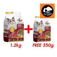 ღ(Free 350g. 1 ถุง) OKIKO CAT ALL AGES อาหารแมว โอกิโกะ ขนาด 1.2 kg✩