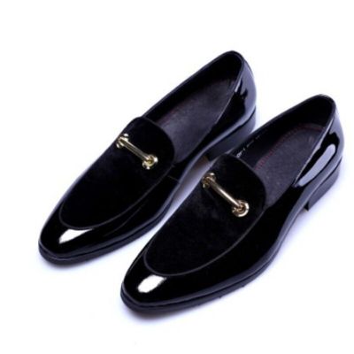 Luxury Business Oxford Leather Shoes Men Breathable Patent Leather Formal Shoes Plus Size Man Office Wedding Flats Male Black