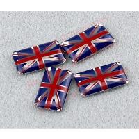 Upgrade 3D UK Flag Emblem Sticker Union Jack Decal (4pcs)