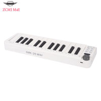 ตัวควบคุมคีย์บอร์ด Midi ZCMJ Usb ชาร์จได้25คีย์แบบพกพาขนาดเล็ก Midi-Out ไร้สายอัจฉริยะคีย์บอร์ด Midi