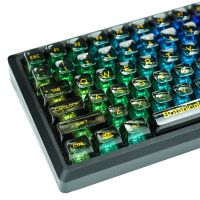 155 Crystal Backlit Keycaps MDA Profile Shine Through PC For MX Mechanical Keyboard 96 87 84 80 75 68 64 Split