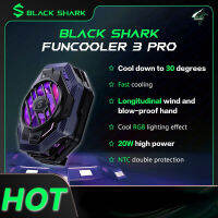 Black Shark FunCooler 3 Pro พร้อมไฟ RGB เย็นพัดลมทำความเย็นเร็วรองรับแอปควบคุมแท่นน้ำแข็งสำหรับแอนดรอยด์/โทรศัพท์มือถือ IOS