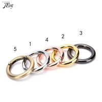 ◄✙ 1PCS 28MM Gold Circle Round Carabiner Camping Spring Snap Clip Hook Keychain Camping Climbing Hiking Outdoor 4Colors