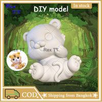 Rex TT Little tiger white model DIY graffiti cartoon piggy bank art ornament gift