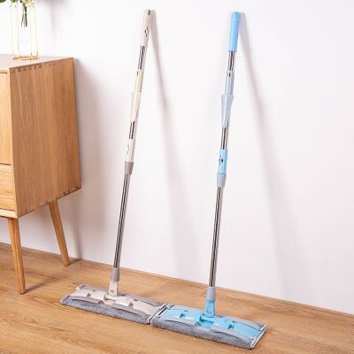 Flat Mop Free Hand Washing Stainless Steel Handle Mop Home House Office Cleaning Tool Microfiber Pad Kitchen Floor Clean