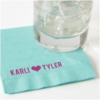 50Pcs Custom Wedding Cocktail NapkinsHearts in Love- Beverage Napkins-Birthday-Retirement-Engagement Party-Bridal Shower Napkin