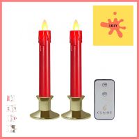 เชิงเทียน LED CLAIRE 0.06 วัตต์ WARM WHITE 18.5 ซม. สีแดง/ทองLED TAPER CANDLE CLAIRE 0.06W WARM WHITE 18.5CM RED/GOLD **จัดส่งด่วนทั่วประเทศ**