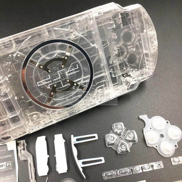 Clear Crystal Colors For PSP3000 PSP 3000 3004 Game Console Shell Replacement Full Housing Cover
