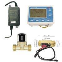 ZJ-LCD-M Dosage Quantitative Controller BSPP G3/4 YF-B6-T Water Flow Meter Sensor Reader 2-30L/min 24V Displayer