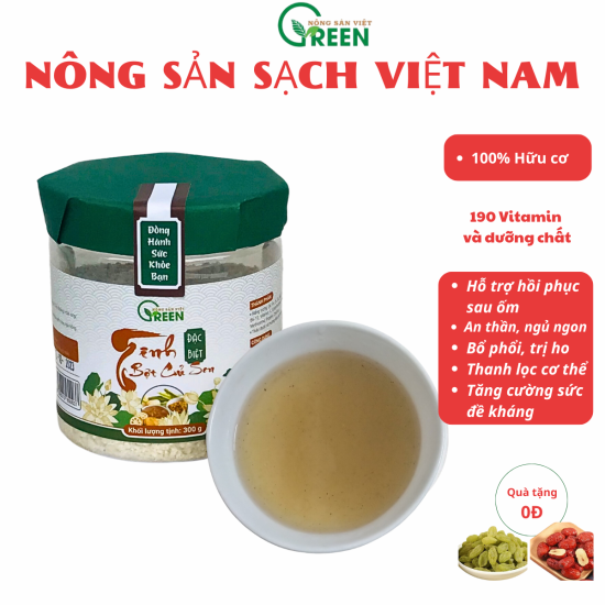 Tinh bột củ sen đặc biệt thương hiệu vietgreen hữu cơ từ nông sản sạch - ảnh sản phẩm 1