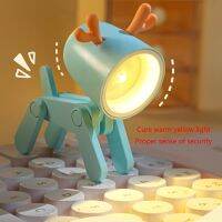 ♙ Mini LED Night Light Wireless Cute Cartoon Animal Lamp Phone Holder Battery Operated Nightlight for Bedroom Bathroom Nursery