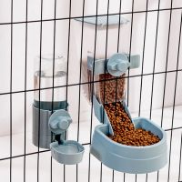 Cage Puppy Kitten Automatic Drinking Water Supplies Bowls Cage Hanging Feeder Water Bottle Food Container Dispenser