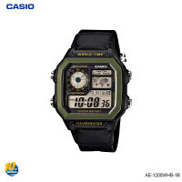 นาฬิกาข้อมือผู้ชาย สายเรซิ่น Casio Standard Digital รุ่น AE-1200WH AE-1200WHB-1B AE-1200WHB-1A สายผ้า