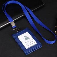 Solid ID Card Holder Wallet Halter Student Bus Card Cover Multifunction Card Bag Money Coin Purse Zipper Pouch Hanging Neck