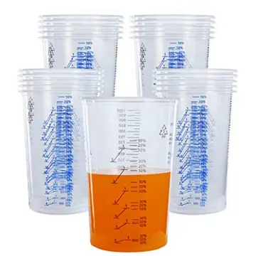 Epoxy Resin Mixing Cups 1 Ounce Disposable Graduated Plastic 100 Cups NEW