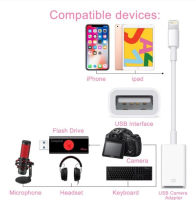 อะแดปเตอร์สายOTG USB 3.0 Lightningชุดเชื่อมต่อกล้องสำหรับiPhone iPad Flash Driveเมาส์ไมโครโฟนสาย