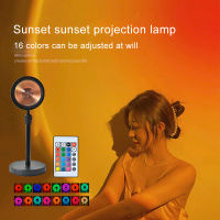 Sunset Lamp 16/4 Colors With Remote/USB Cable Rainbow Lights Atmosphere Light Sunset Projection Lamp Night Light