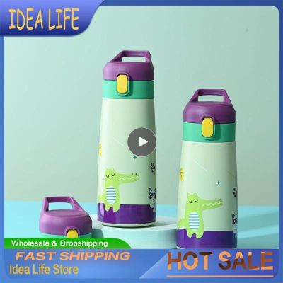 ❡ hrgrgrgregre Portátil Leakproof Cup Cover caneca infantil durável design bonito garrafa de água isolada a vácuo