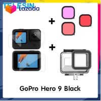 GoPro 11 / 10 / 9 Telesin Waterproof Case + Filter 50M Waterproof Lens Filter + Film เคสกันน้ำ + ฟิลเตอร์ + ฟิล์ม ใครยังไม่ลอง ถือว่าพลาดมาก !!