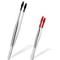 Rubber Tip Tweezers Set for Craft Laboratory Industrial Hobby Tweezers Pliers Jewelry Stamp Plastic Box 12/15cm