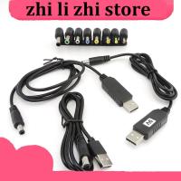 zhilizhi Store USB boost power Cable DC 5V to 9V 8.4V 12V 12.6V 8pin male 3.5mm 4.0x1.7mm jack Step UP Module Converter connector Adapter plug