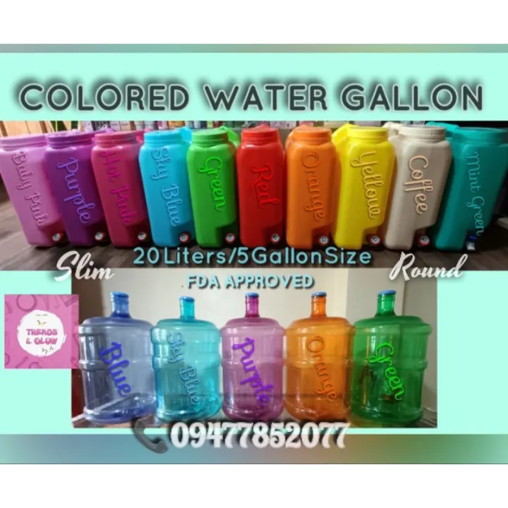 【Quick Send】COLORED Gallon Container 20Liters/5Gallon Size /Mineral