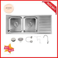 ซิงค์ฝัง 2 หลุม 1 ที่พัก HAFELE ECONO 495.39.424 สีเงินBUILT-IN SINK HAFELE ECONO 495.39.424 2B1D SILVER **พลาดไม่ได้แล้วจ้ะแม่**