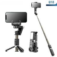 ใหม่ศัพท์มือถือ Selfie Stick Anti-Shake มือถือแกนเดียว Gimbal Stabilizer พร้อมไฟเติมสำหรับการถ่ายทอดสด