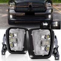 2-ใน-1สำหรับ Dodge Ram 1500 2013 2014 2015 2016 2017 2018 LED โคมไฟ DRL ตัดหมอกกลางวัน Lampu Jalan สีขาวอุปกรณ์เสริมรถยนต์กันน้ำ