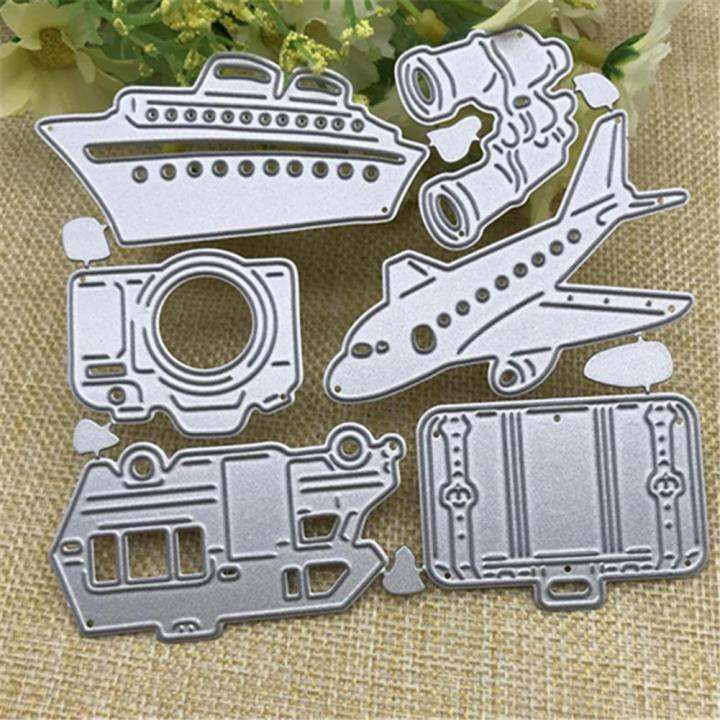 Livecity Ship Plane Metal Cutting Dies DIY Scrapbook Emboss Paper Cards ...