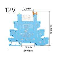 Hf41f 12V 24V แผงวงจร Pcb แบบบูรณาการพร้อมตัวยึดรีเลย์แรงดันไฟฟ้าโมดูลสัมผัสรางชุด Din Ssr สวิตช์ Ac เป็น Dc