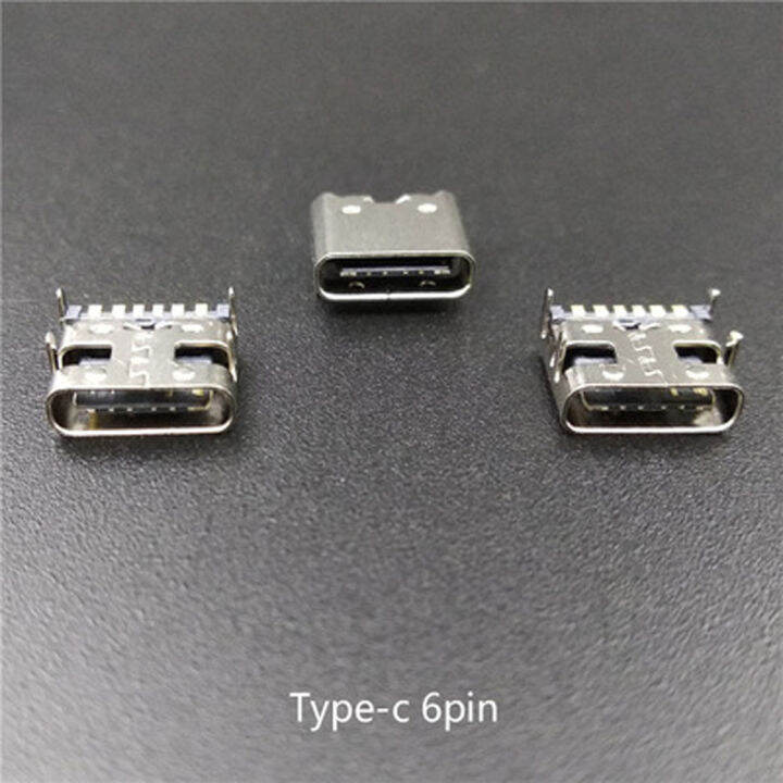 ชาร์จพอร์ต-dsfzc-สำหรับ-usb-ออกแบบ-pcb-3-1โทรศัพท์มือถือ-smt-ขั้วต่อหลอดไฟ-led-6ข้อต่อหัวเข็มหมุดตัวเมีย-type-c-ขั้วต่อหลอดไฟ-led-type-c-เต้าชาร์จตัวเมีย-type-c