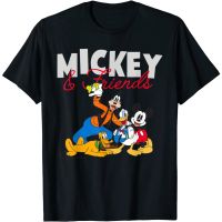 เสื้อยืดผ้าฝ้ายพิมพ์ลาย ไอเทมเด็ด!!เสื้อยืด พิมพ์ลาย Mickey and Friends Squad แฟชั่นสําหรับครอบครัว  01R5