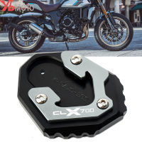 สำหรับ CFMOTO CLX 700 700CLX Clx700 CL-X ผจญภัยอุปกรณ์เสริมรถจักรยานยนต์ CNC Kickstand ขาตั้ง Extension สนับสนุนแผ่น