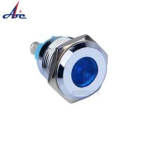 16/19/22MM Waterproof Dot LED illuminated light 12v 24v 110v 220v pilot lamp Metal indicator light