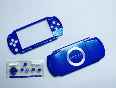 ฝาครอบเคสสำหรับ Sony PSP1000พร้อมปุ่ม + สกรูสำหรับ PSP 1000ฝาครอบคอนโซลอะไหล่กระดุมทำจากเปลือกหอยแบบสมบูรณ์