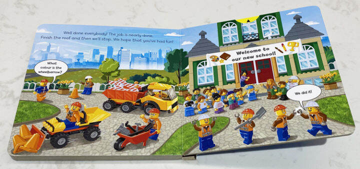 original-english-l-e-g-o-fire-station-building-site-merry-christma-police-patro-4-volumes-l-e-g-o-mechanism-operation-book-paper-board-book-childrens-enlightenment-push-pull-activity-toy-book