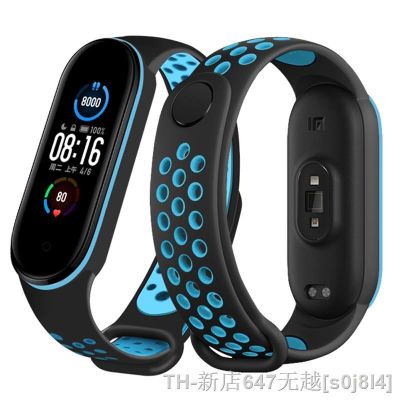 【LZ】▧▥∏  Replacement Strap For Xiaomi Mi Band 5 4 3 Silicone Wristband Two-color Anti-sweat Sport Wrist Straps Bracelets For MiBand 5 4 3