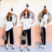 Quần Dài Nữ Thun Phom Rộng Jogger Thể Thao - BT Fashion 1 SỌC XUÔNG TT01