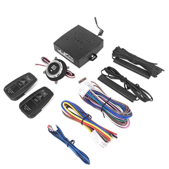 12V Car One-Key Start System Keyless Entry Remote Control Pre-Cooling ...