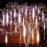 3050CM LED Meteor Shower Rain Lights Waterproof Falling Raindrop Fairy String Light for Christmas Holiday Party Patio Decor