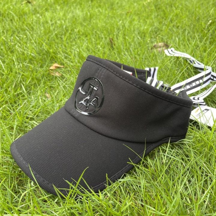 หมวกกอล์ฟกันแดดแบบดั้งเดิมดั้งเดิมสำหรับผู้หญิง2023หมวกบังแดดกอล์ฟแบบผูกโบว์ไม่ได้กันแดด