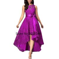 Summer Dress Women 2021 Elegant y Lace Wedding Bridesmaid Evening Sweet Party Dress Plus Size Slim High Waist Bow Maxi Dresse