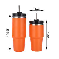 Travel Tumbler Cup Stainless Steel with Straw Lid Keep Warm and Cold Coffee Mug for Home Office