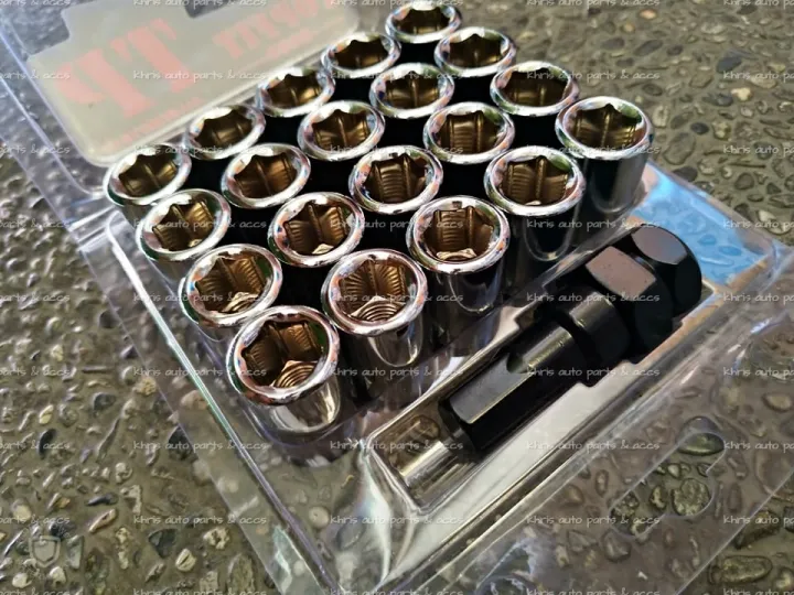 20pcs/set SILVER Steel Lug Nuts 12mm x 1.50 Allen Key Wheel Nut Lazada PH