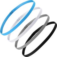 Top-4 Pieces Thick Non-Slip Elastic Sport Headbands Hair Headbands Exercise Hair and Sweatbands for Women and Men Towels