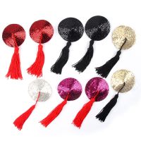 Sex Product Women Nipple Cover Round Shape Reusable Sequin Tassel Breast Stickers Femme Sexy Lingerie Intimates Bra Accessories