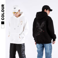 Autumn And Winter Large Size Mens Clothing Jacket National Fashion Phoenix Embroidery Plus Velvet Thickened Hooded Sweatshirt Mens Loose Pullover