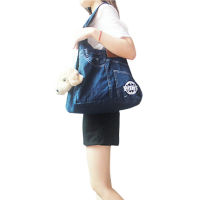 Shoulder Storage Cats Handbag Accessories Travel Multi Function Breathable Denim Backpack Portable Dog Carrier Bag Tote