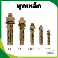 พุกเหล็ก พุ๊กเจาะปูน ขนาด 2, 2.5, 3, 4 หุน